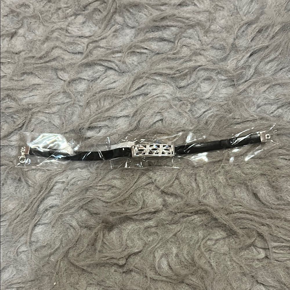 NWT Black Bracelet with Silver Accents‎